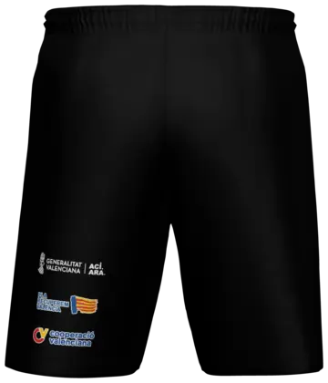 El pantalón negro por detrás