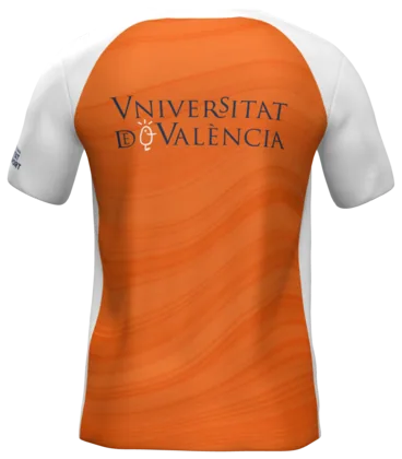 La camiseta de pádel por detrás