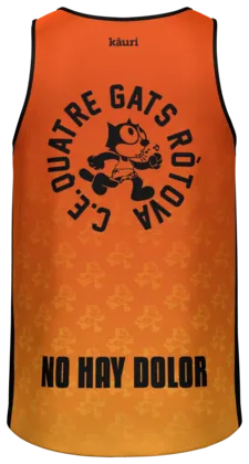 La camiseta de Quatre Gats por detrás