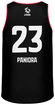La camiseta por detrás, con el dorsal y el nombre sublimados