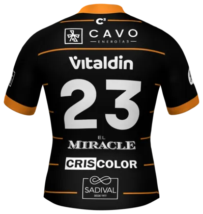 La camiseta de Les Abelles por detrás, con el dorsal sublimado