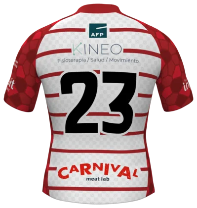 La camiseta del CEU Rugby por detrás