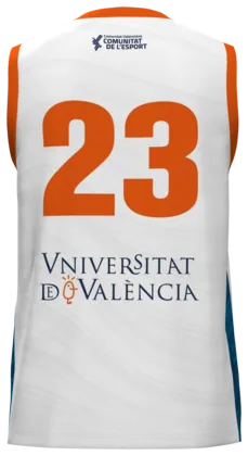 La camiseta de baloncesto por detrás
