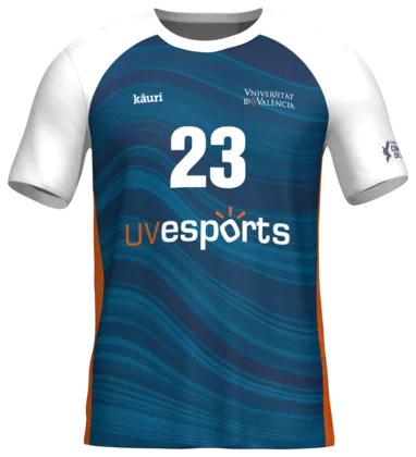 Camiseta de balonmano de la Universitat de València